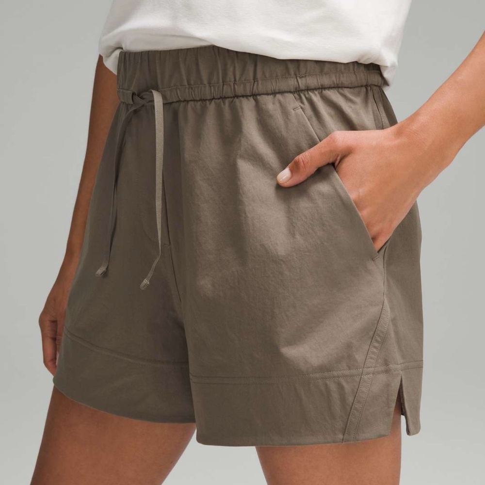 lululemon athletica High Waist Taupe Shorts